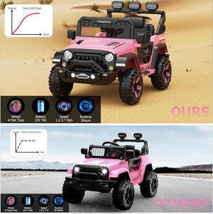 12V Kids Electric Ride-On Truck with Parent Remote Control Trend Times 7