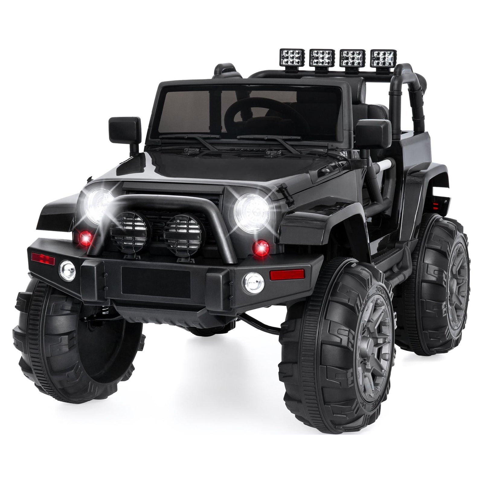 12V Kids Ride-On Truck Car with Remote Control, Spring Suspension, Bluetooth, and LED Lights Trend Times 1