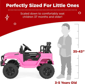 12V Kids Ride-On Truck Car with Parent Remote Control, Spring Suspension, and LED Lights Trend Times 3