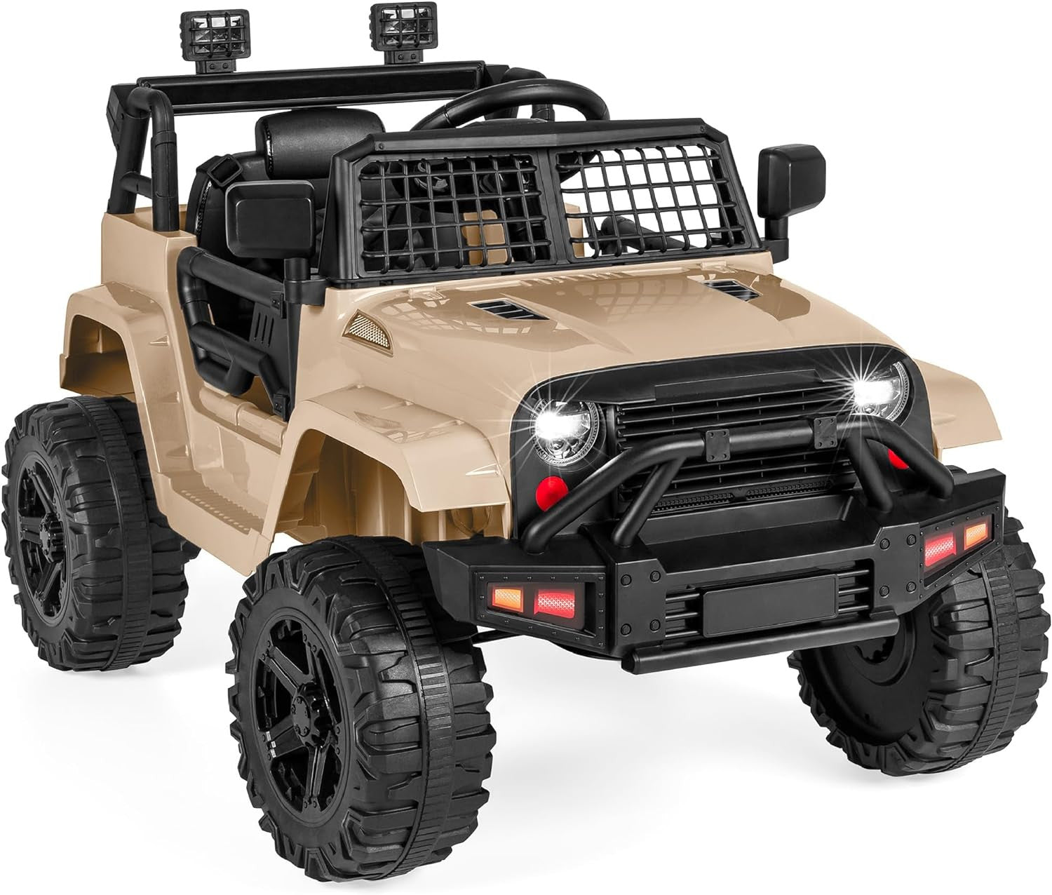 12V Kids Ride-On Truck Car with Parent Remote Control, Spring Suspension, and LED Lights Trend Times 0