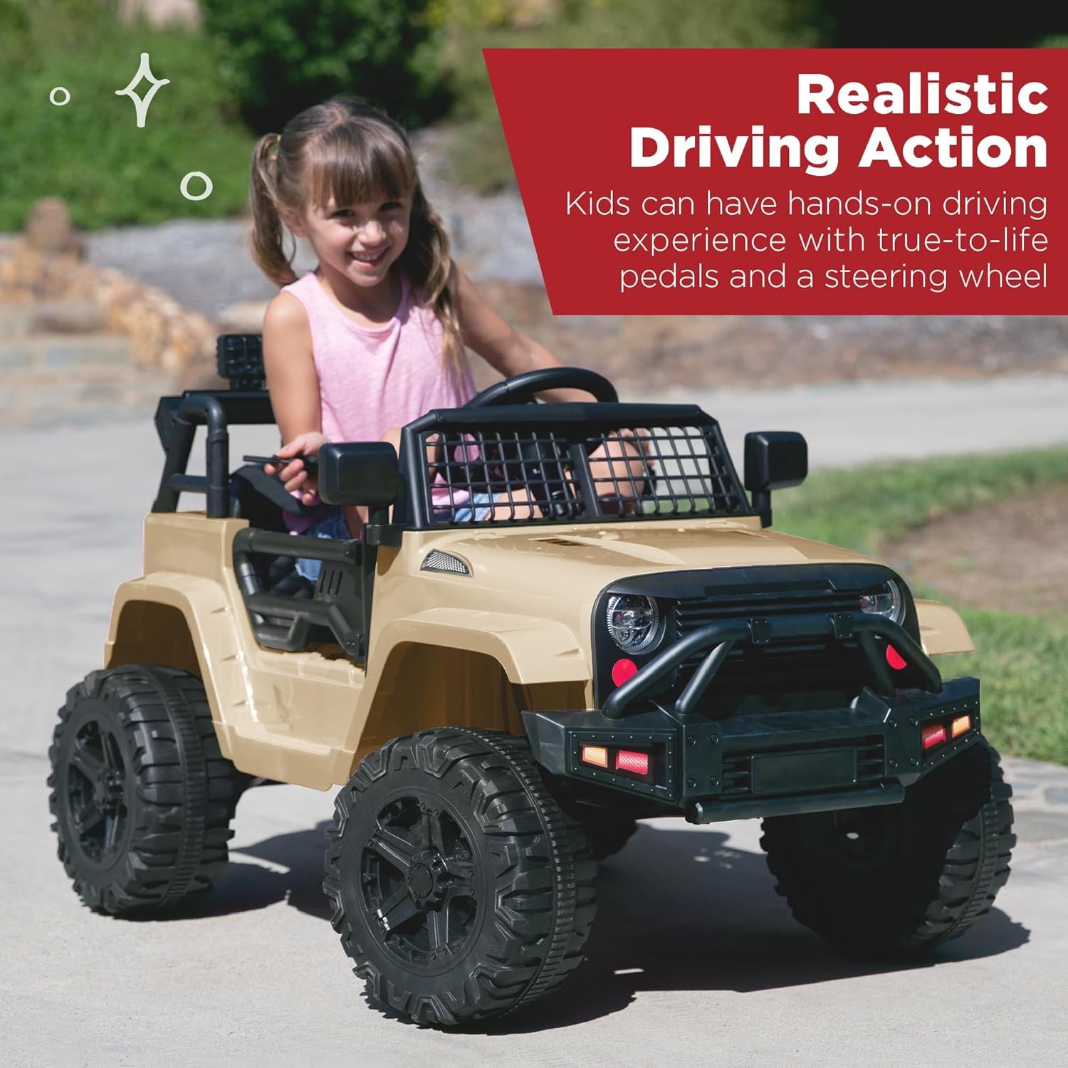 12V Kids Ride-On Truck Car with Parent Remote Control, Spring Suspension, and LED Lights Trend Times 1