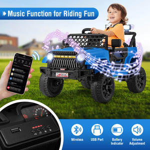 12V Kids Ride-On Truck Car with Parental Remote, 3 Speeds, LED Lights, and Music Player Trend Times 8