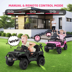 12V Kids Ride-On Electric Truck Car with 2.4G Remote Control and 3 Speed Settings Trend Times 2