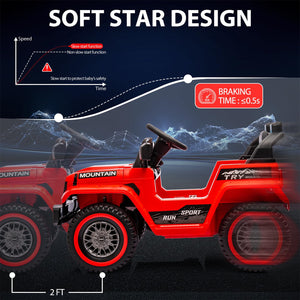 12V Kids Ride-On Truck Car with Remote Control, Music, LED Lights, and Horn Trend Times 4