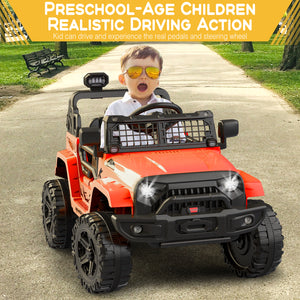 12V Kids Ride-On Truck Car with Remote Control, Spring Suspension, LED Lights, and Bluetooth Trend Times 7