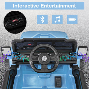 12V Kids Ride-On Truck Car with Remote Control, Threaded Wheels, 3 Speeds, and LED Lights Trend Times 5