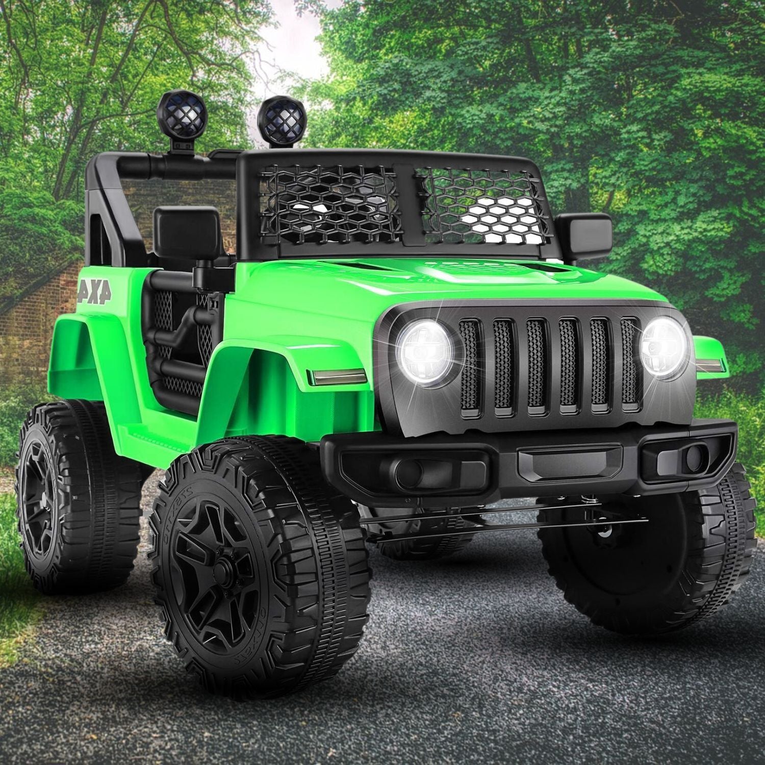 12V Kids Electric Ride-On Truck with Music, LED Lights, Remote Control, 3 Speeds, AUX and USB Ports Trend Times 1