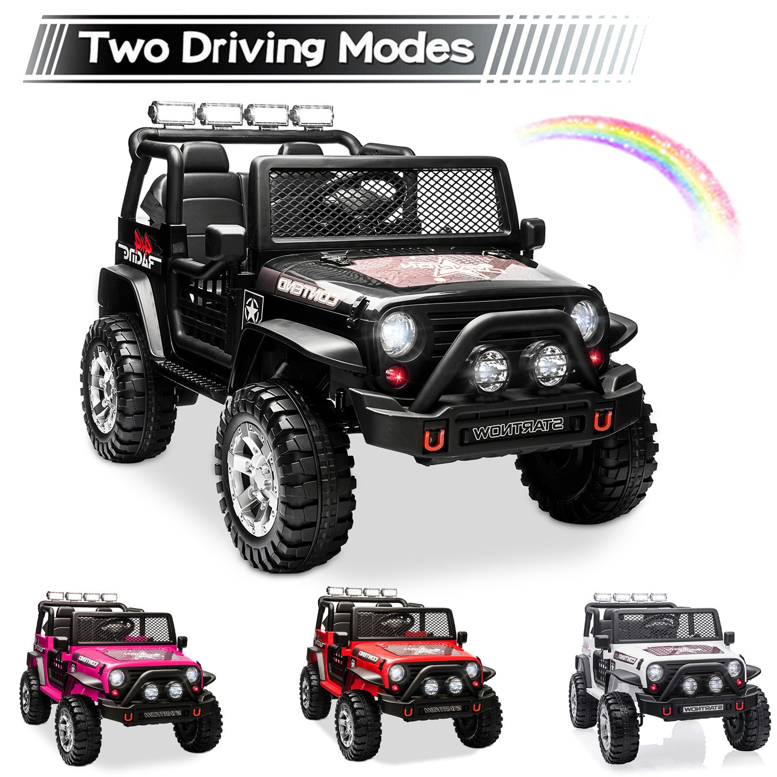 12V Electric 2-Seater Kids Ride-On Jeep Truck with Remote Control Trend Times 1
