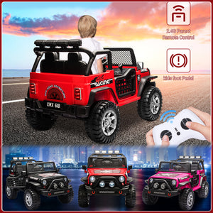 12V Kids Electric Ride-On Jeep Truck Toy Car 2-Seater with Remote Control Trend Times 4