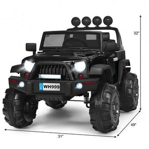 12V Kids Ride-On Truck with Remote Control and Double Magnetic Doors, Black Trend Times 4