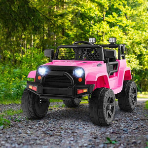 12V Kids Ride-On Truck with Remote Control and Headlights Black Trend Times 6