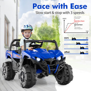 12V Kids Ride-On Truck with Remote Control, Slow Start, Safety Belt, and Rear Storage Trend Times 4
