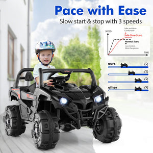 12V Kids Ride-On Truck with Remote Control, Slow Start, Safety Belt, and Rear Storage Trend Times 9