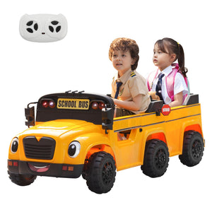 12V Electric 2-Seater Kids School Bus Ride-On Toy Car with Remote Control Trend Times Variant 0