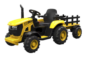 12V Kids Ride-On Tractor with Trailer, LED Lights, Music, and Remote Control Trend Times 10