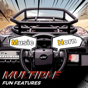 12V Kids UTV with Music, Lights, MP3 USB, Suspension, Camo Design Trend Times 5