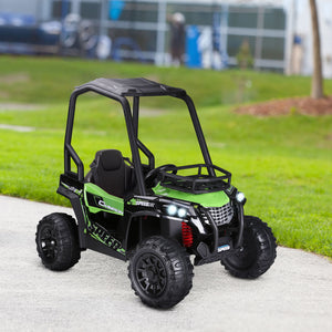 12V Kids UTV with Music, Lights, MP3/USB, Suspension, Green Trend Times 8