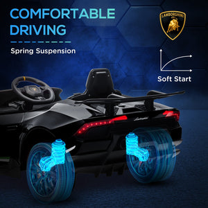 12V Licensed Lamborghini Huracan Electric Ride-On Car for Kids Ages 3-6 Black Trend Times 7