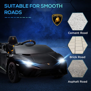12V Licensed Lamborghini Huracan Electric Ride-On Car for Kids Ages 3-6 Black Trend Times 9