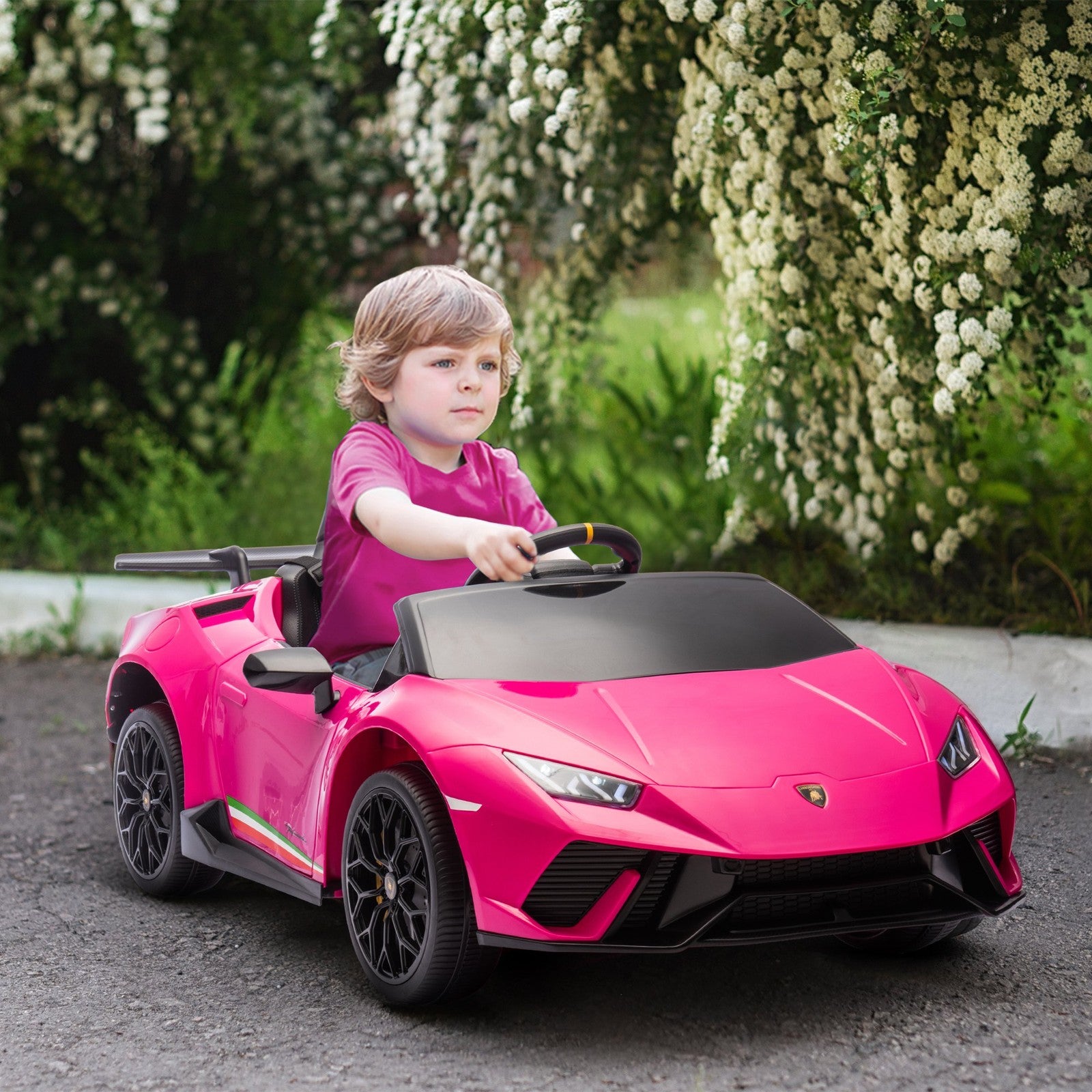 12V Licensed Kids Electric Car for Ages 3-6 in Pink Trend Times 0