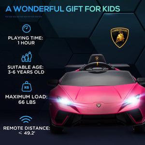 12V Licensed Kids Electric Car for Ages 3-6 in Pink Trend Times 10