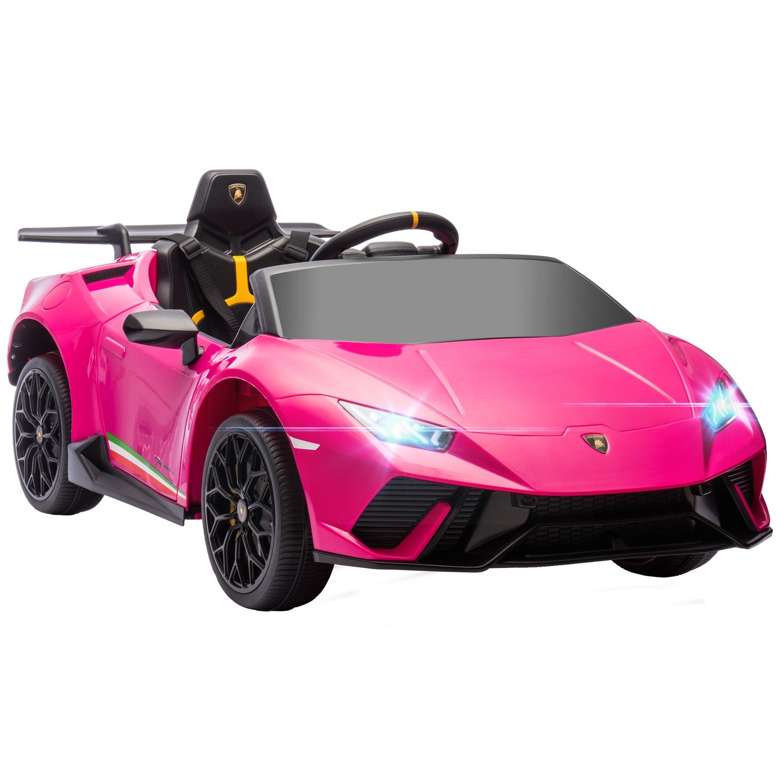 12V Licensed Lamborghini Huracan Electric Ride-On Car for Kids Ages 3-6 Pink Trend Times 0