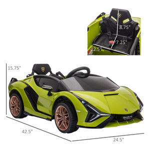 12V Licensed Lamborghini Sian Electric Ride-On Car for Kids Black Trend Times 1