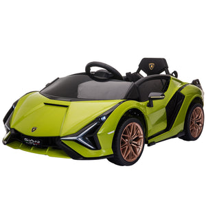 12V Licensed Lamborghini Sian Electric Ride-On Car for Kids Green Trend Times 3