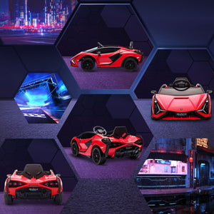 12V Licensed Lamborghini SIAN Electric Ride-On Car for Kids in Red Trend Times 10