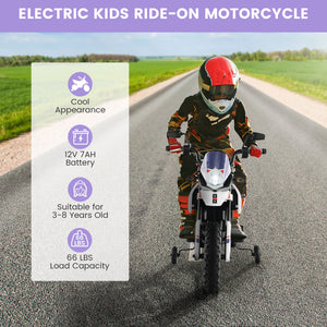 12V Licensed Kids Electric Ride-On Dirt Bike with Lights and Music Trend Times 4