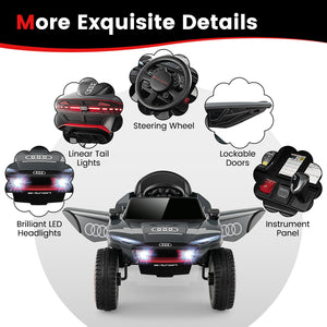 12V Licensed Audi Kids Ride-On Car with 2.4G Parent Remote Control and LED Lights Trend Times 7