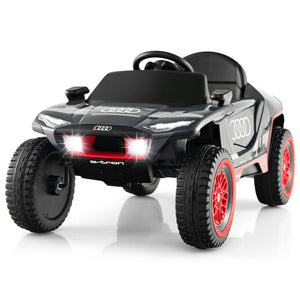 12V Licensed Audi E-tron Kids Ride-On Racing Car with Remote Control and Lights Gray Trend Times 9