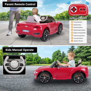 12V Kids Electric Ride On Car Bentley Style with Remote Control Trend Times 8