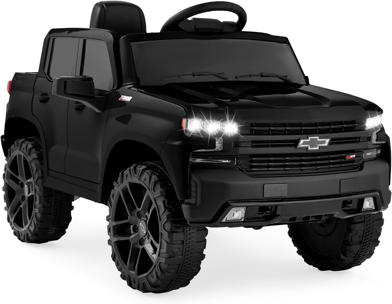 12V Licensed Chevrolet Silverado Electric Ride-On Truck Toy with Parent Remote Control Trend Times 0