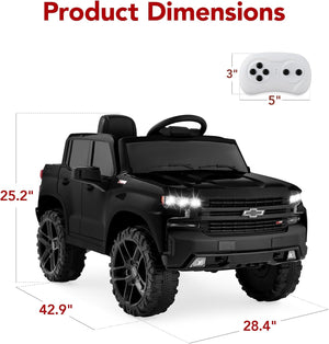 12V Licensed Chevrolet Silverado Electric Ride-On Truck Toy with Parent Remote Control Trend Times 6