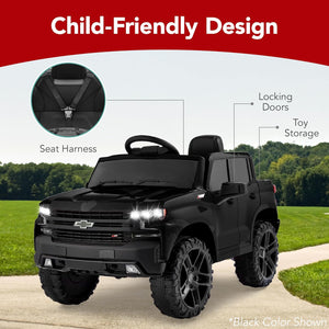 12V Licensed Chevrolet Silverado Electric Ride-On Truck Toy with Parent Remote Control Trend Times 4