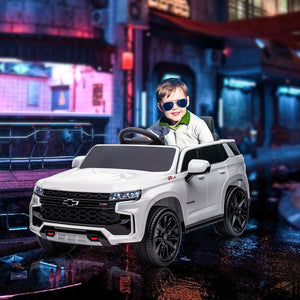12V Licensed Chevrolet Tahoe Kids Ride-On Toy with Music and Suspension System Trend Times 8