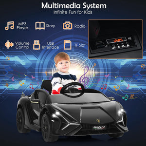 12V Licensed Lamborghini Sian Kids Ride-On Car with Parent Remote Control Trend Times 2