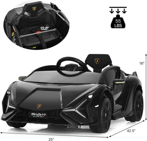 12V Licensed Lamborghini Sian Kids Ride-On Car with Parent Remote Control Trend Times 6
