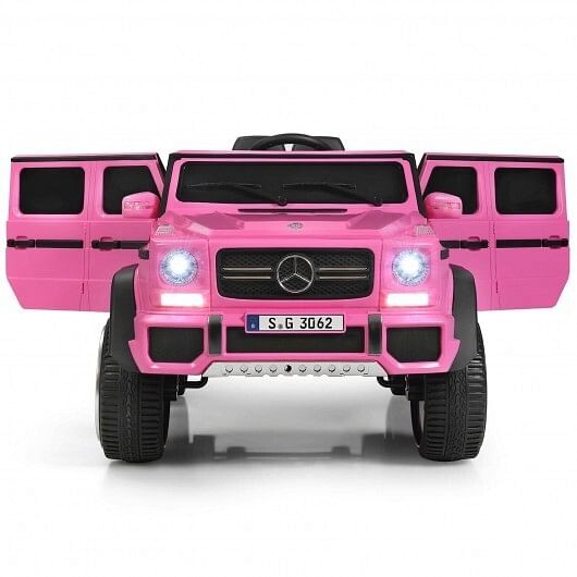 12V Licensed Mercedes-Benz Kids Ride-On Car Pink Trend Times 0