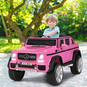 12V Licensed Mercedes-Benz Kids Ride-On Car Pink Trend Times 1