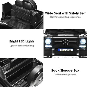 12V Licensed Mercedes-Benz Kids Ride-On RC Motorized Car with Trunk Black Trend Times 9