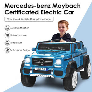 12V Licensed Mercedes-Benz Kids Ride-On RC Motorized Car with Trunk Navy Trend Times 7