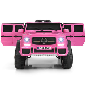 12V Licensed Mercedes-Benz Kids Motorized Ride-On RC Car with Trunk Pink Trend Times 11