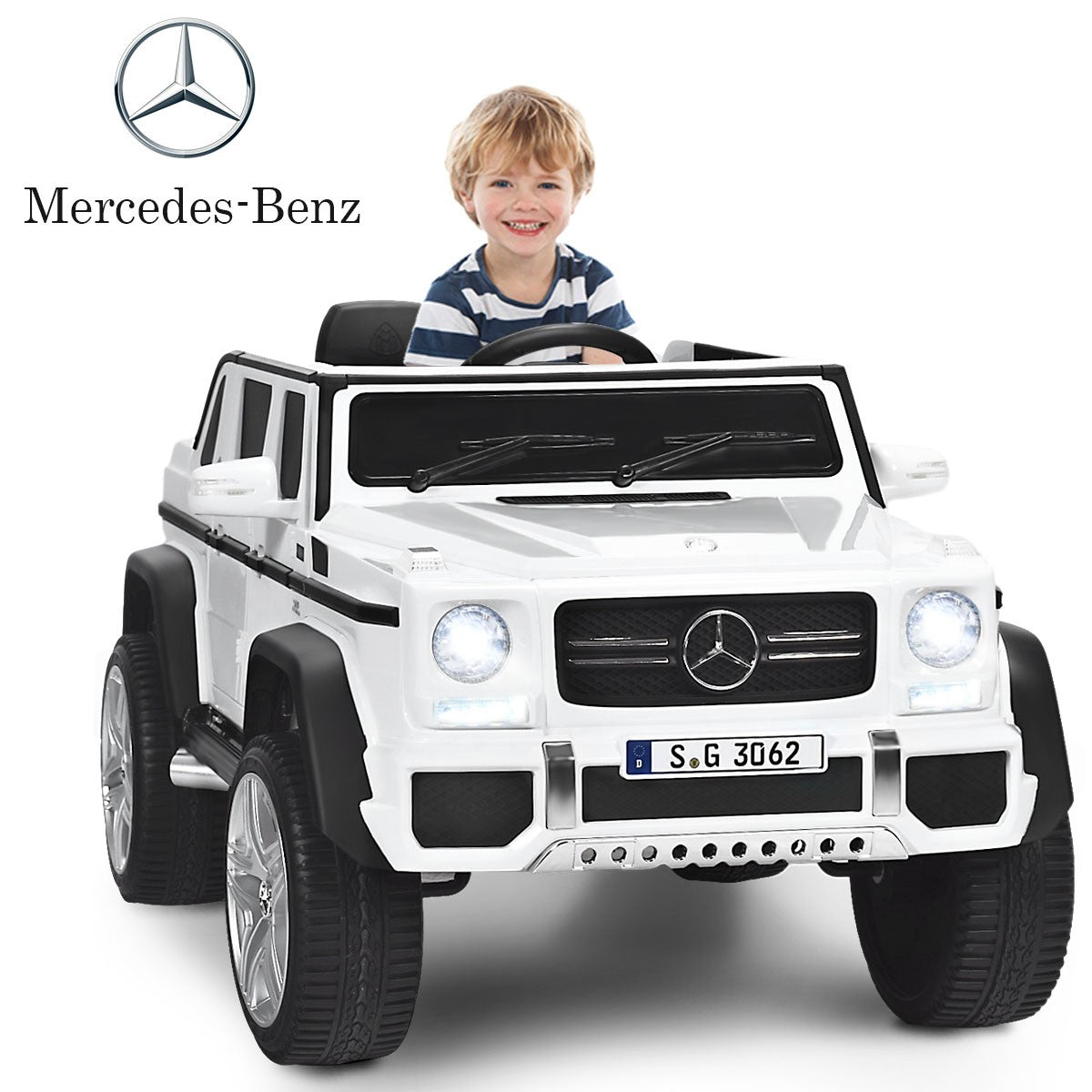12V Licensed Kids Ride-On Mercedes-Benz RC Motorized Car with Trunk and Music Trend Times 0