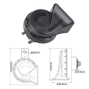12V Loud Dual-Tone Electric Snail Horn Kit Universal Fit for Truck Car SUV Trend Times 3
