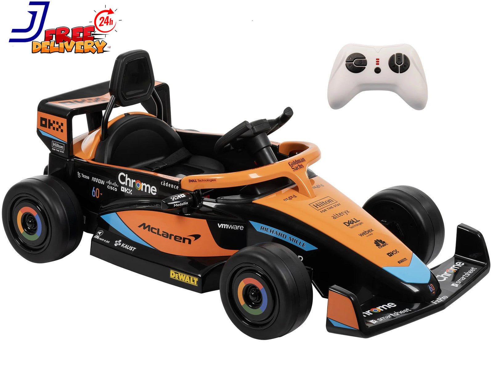 12V Kids Battery-Powered Ride-On McLaren F1 Race Car with Remote Control Toy Trend Times 0