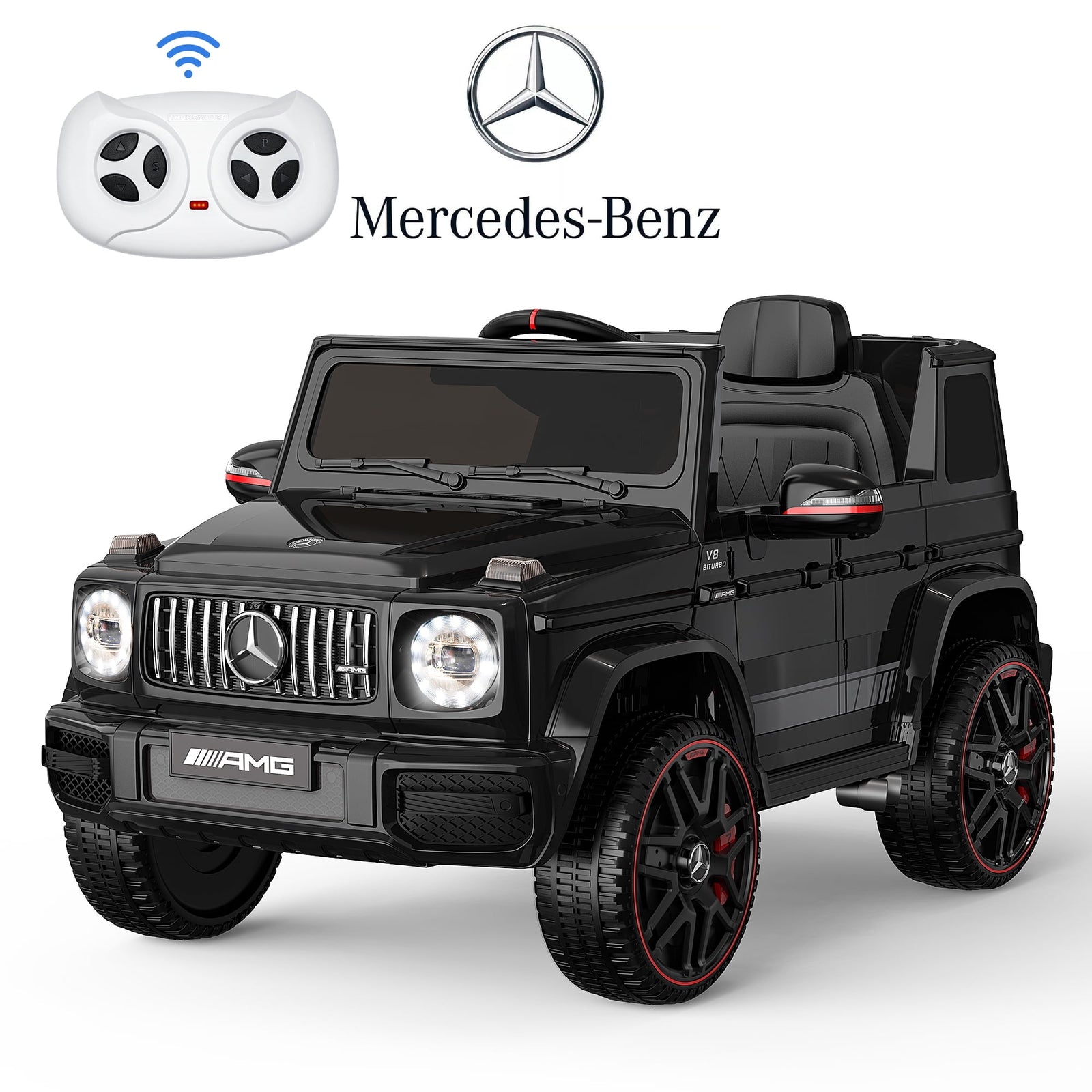 12V G63 Ride-On Wagon Toy with Remote Control, LED Lights, and Music Trend Times 0