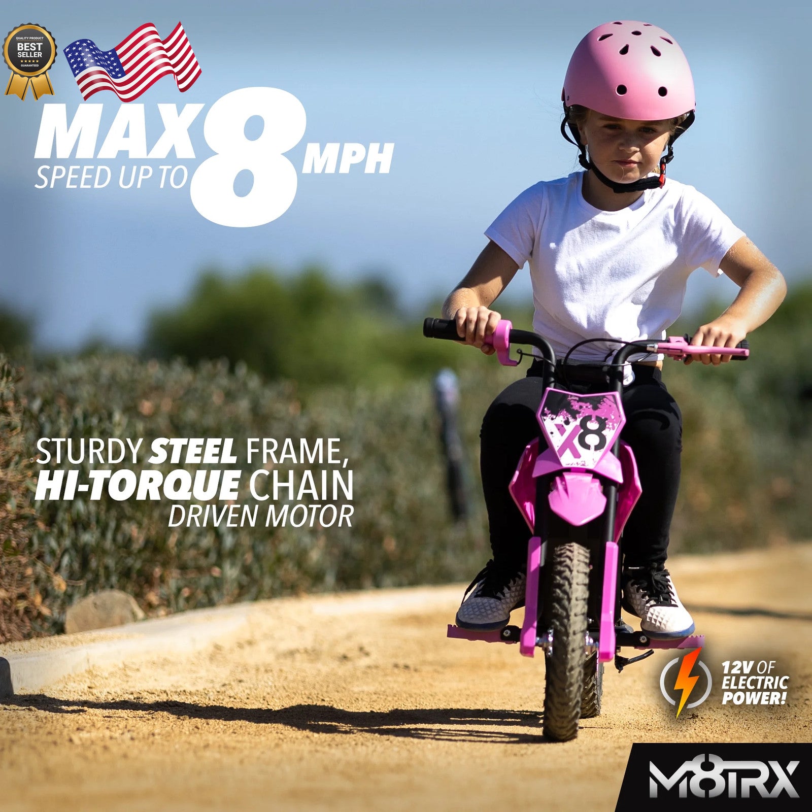 12V Mini Electric Battery-Powered Kids Dirt Bike Ride-On Toy Motorcycle Trend Times 1