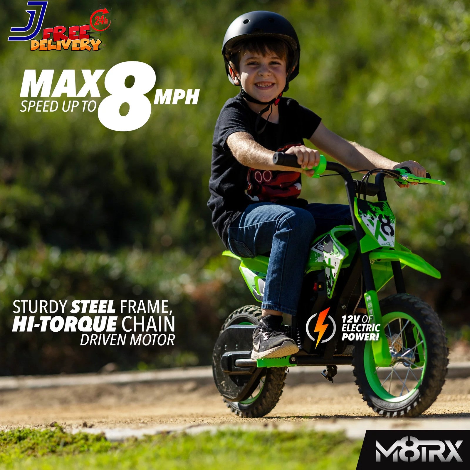 12V Mini Electric Battery-Powered Dirt Bike Ride-On Toy for Kids Trend Times 1